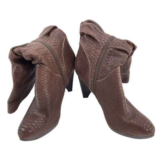 Carlos by Carlos Santana Infatuation crocodile embossed leather boots knee high - Picture 4 of 11